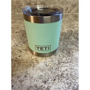 YETI Rambler 10 oz Lowball Vacuum Insulated Stainless Steel Lid Seafoam Green
